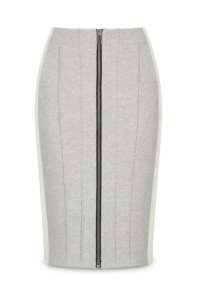 River Island Womens Grey  Polyester A-Line Skirt Size 8   Zip