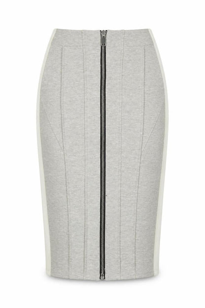 River Island Womens Grey  Polyester A-Line Skirt Size 8   Zip
