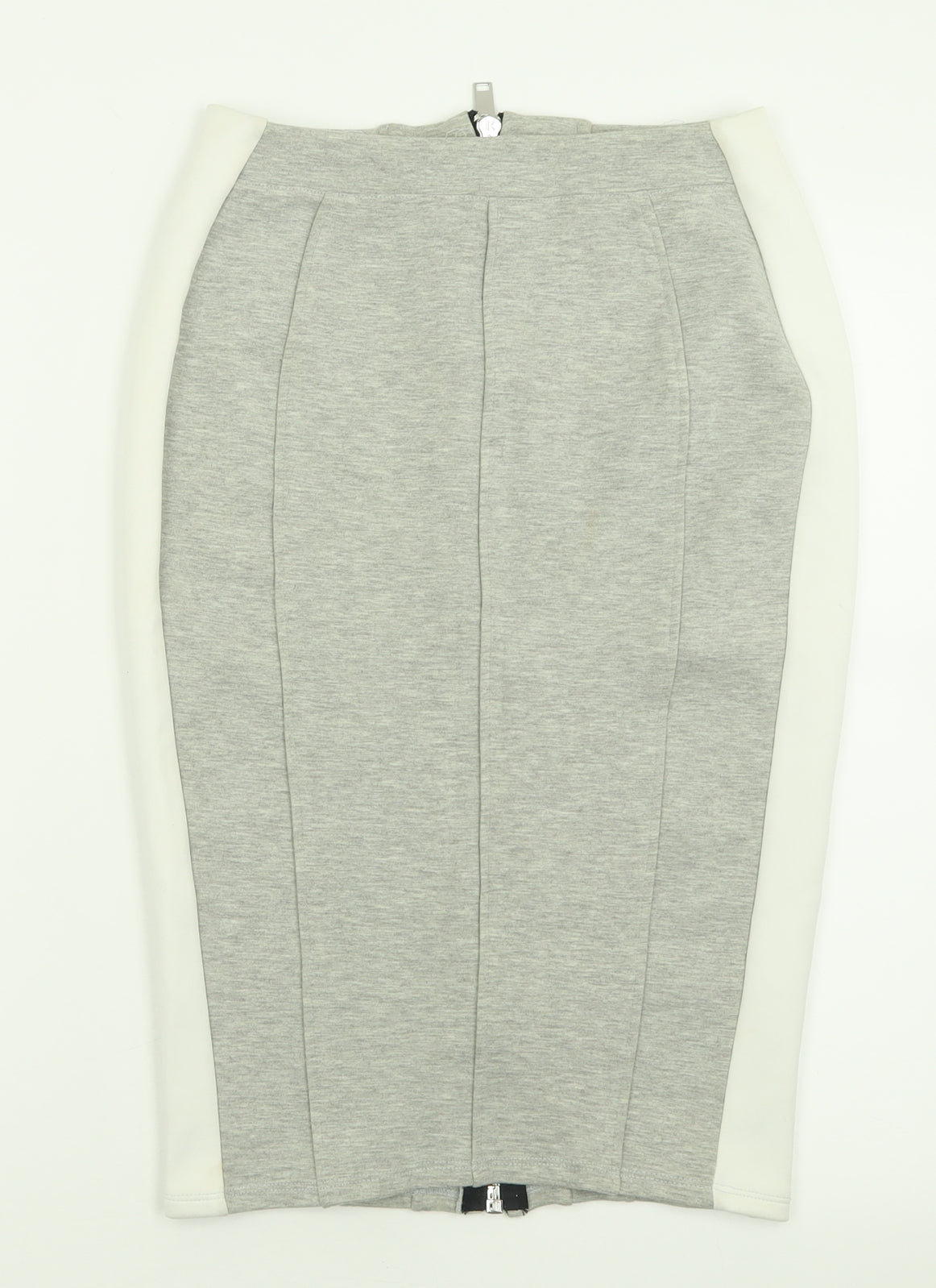 River Island Womens Grey  Polyester A-Line Skirt Size 8   Zip
