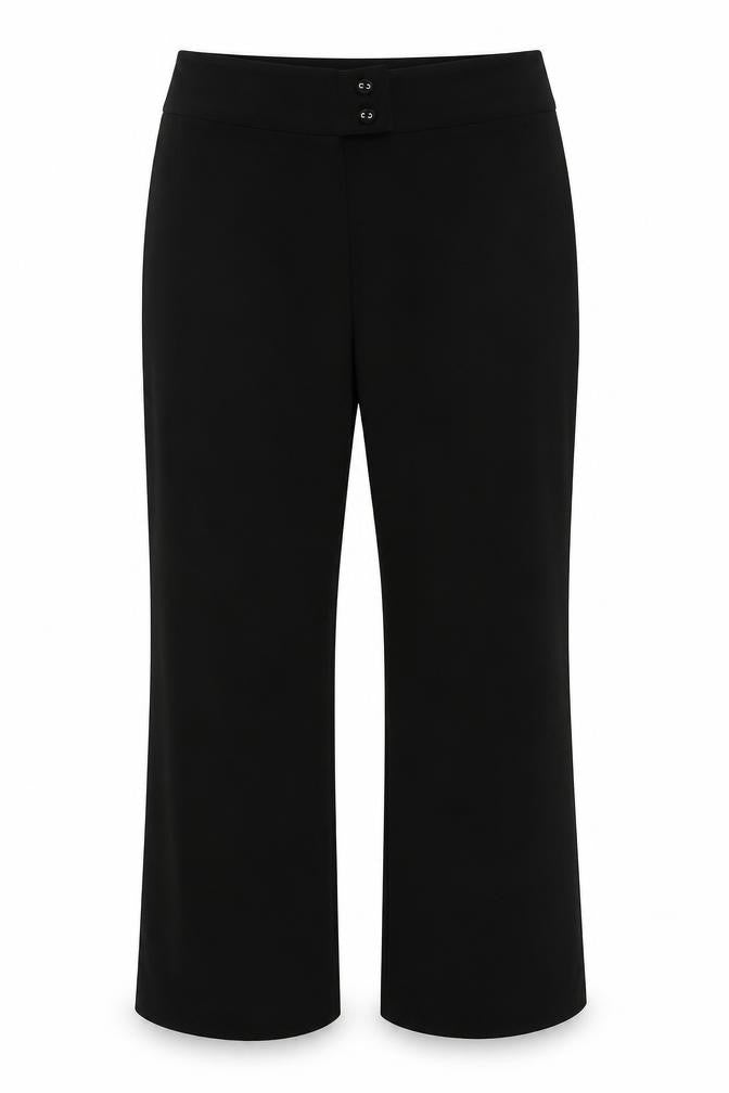 Bonmarché Womens Black Polyester Trousers Size 12 L29 in Regular Button