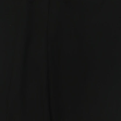 Bonmarché Womens Black Polyester Trousers Size 12 L29 in Regular Button