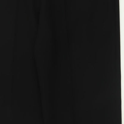Bonmarché Womens Black Polyester Trousers Size 12 L29 in Regular Button