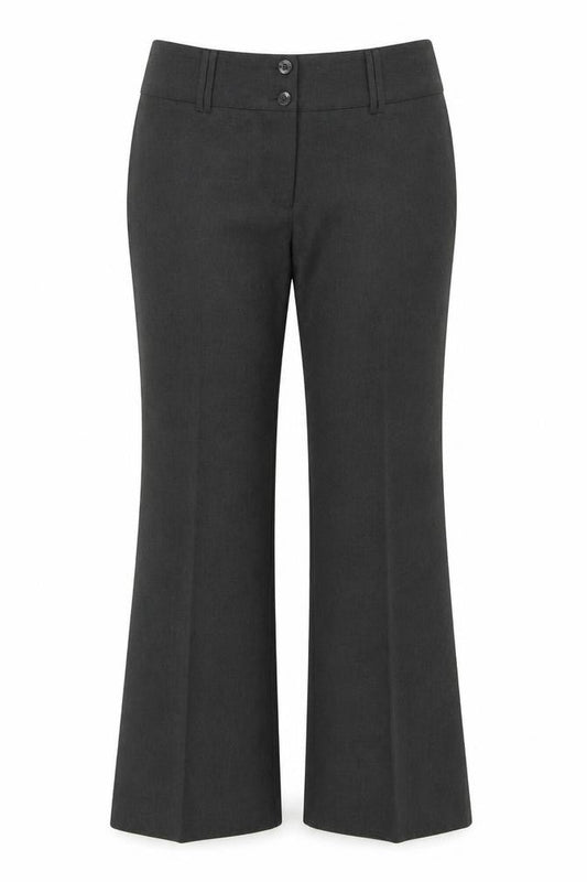 Papaya Womens Grey  Polyester Trousers  Size 14 L30 in Regular Button