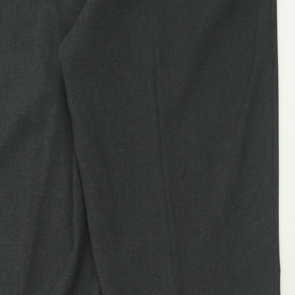 Papaya Womens Grey  Polyester Trousers  Size 14 L30 in Regular Button