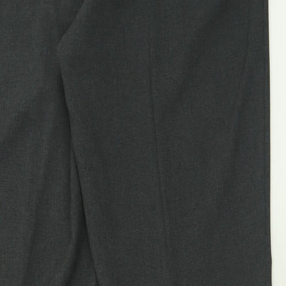 Papaya Womens Grey  Polyester Trousers  Size 14 L30 in Regular Button