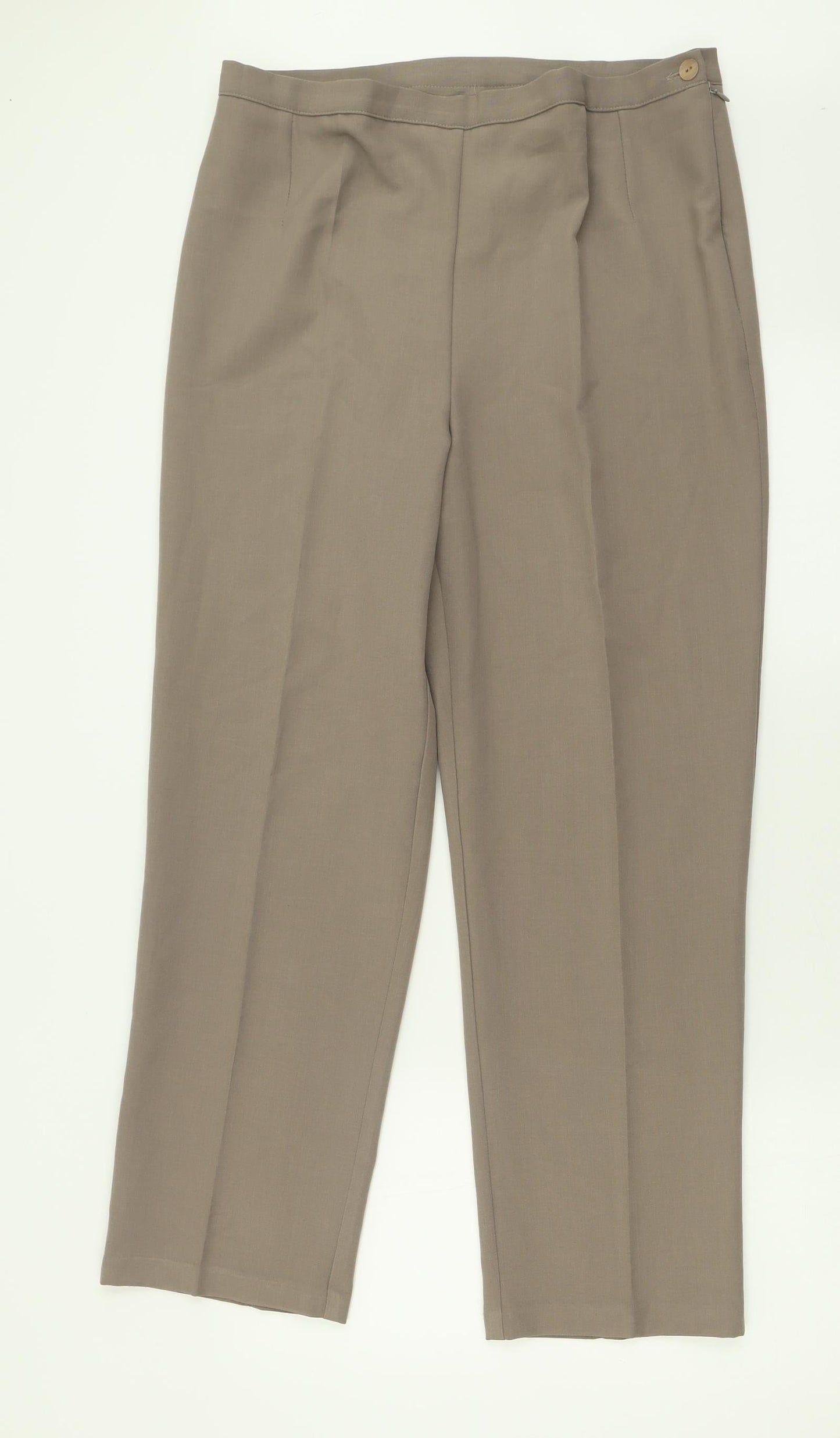 separates Womens Brown  Polyester Trousers  Size 14 L28 in Regular Button