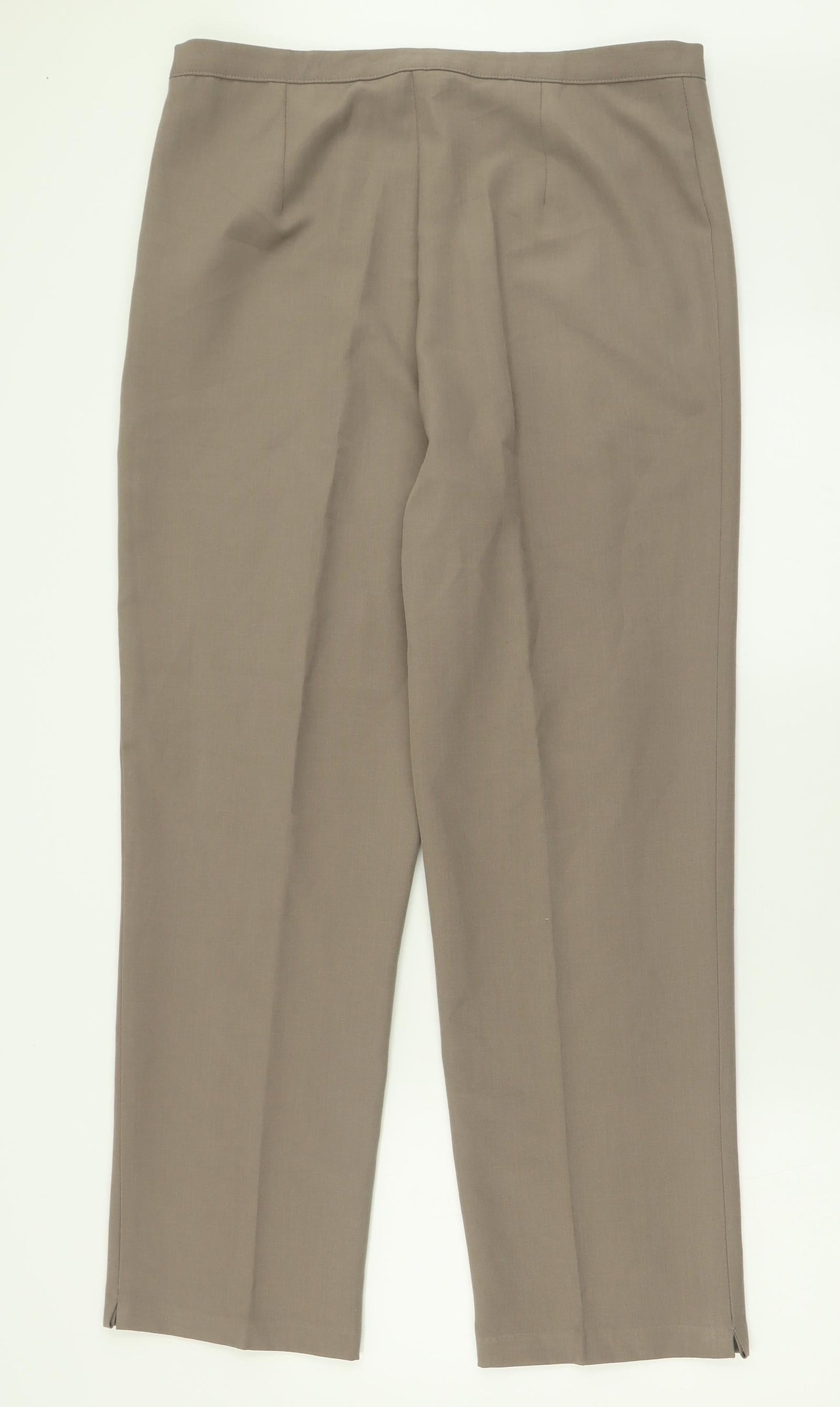 separates Womens Brown  Polyester Trousers  Size 14 L28 in Regular Button