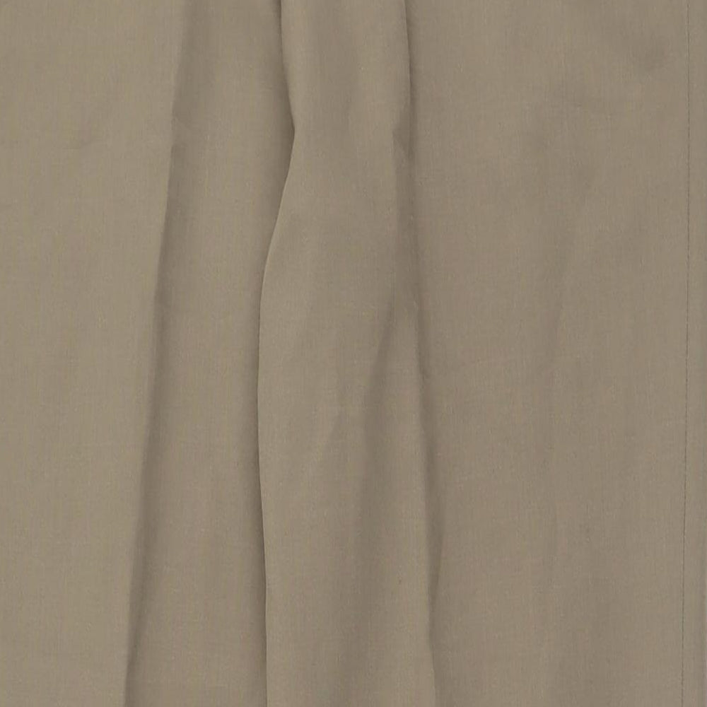 separates Womens Brown  Polyester Trousers  Size 14 L28 in Regular Button