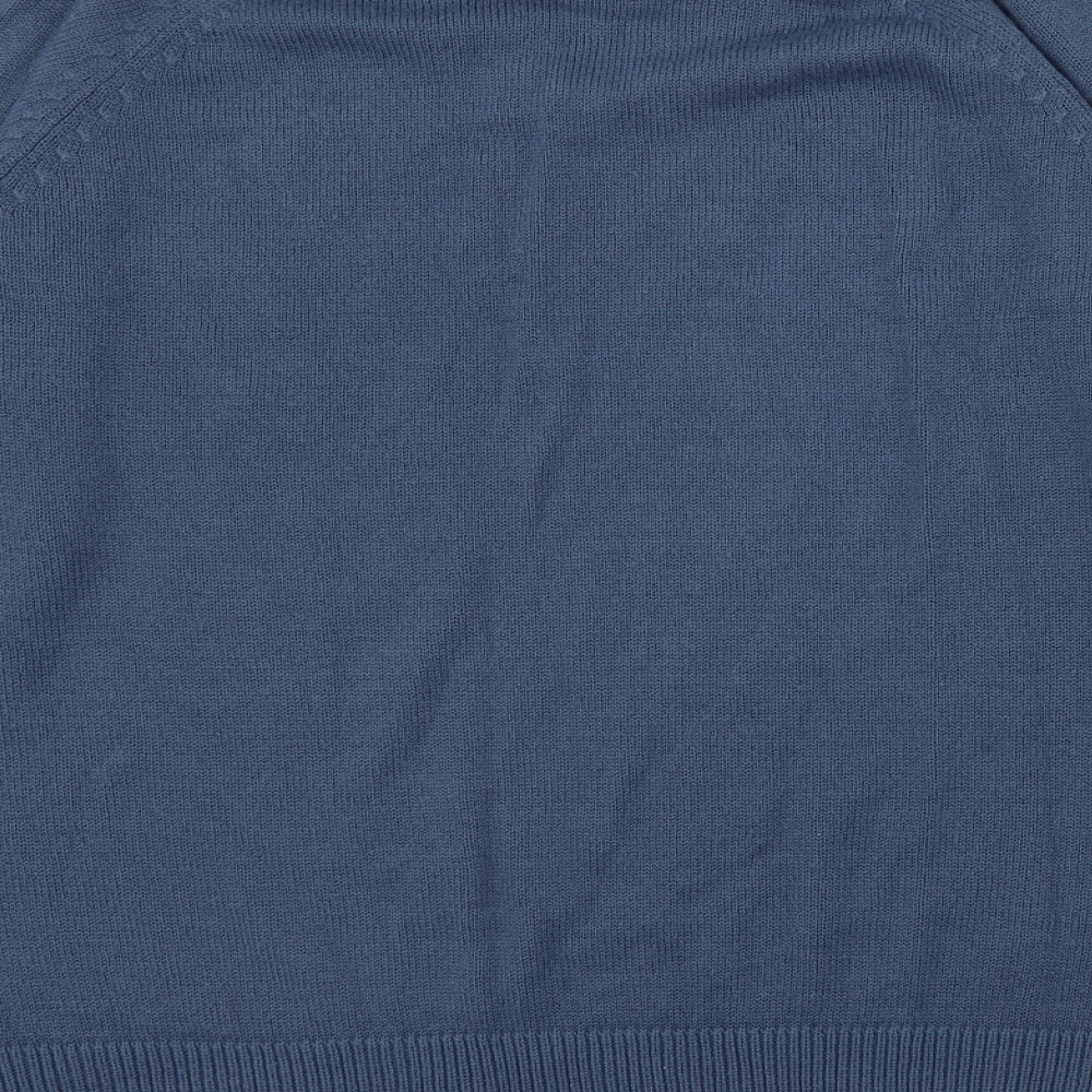 Southbay Mens Blue V-Neck  Acrylic Pullover Jumper Size M