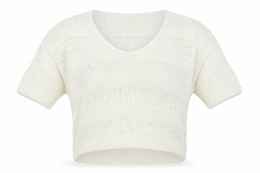 Next Womens White V-Neck  Acrylic Pullover Jumper Size 14