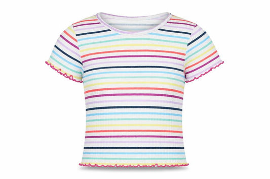 Primark Womens Multicoloured Striped Polyester Pullover Sweatshirt Size 8  Pullover