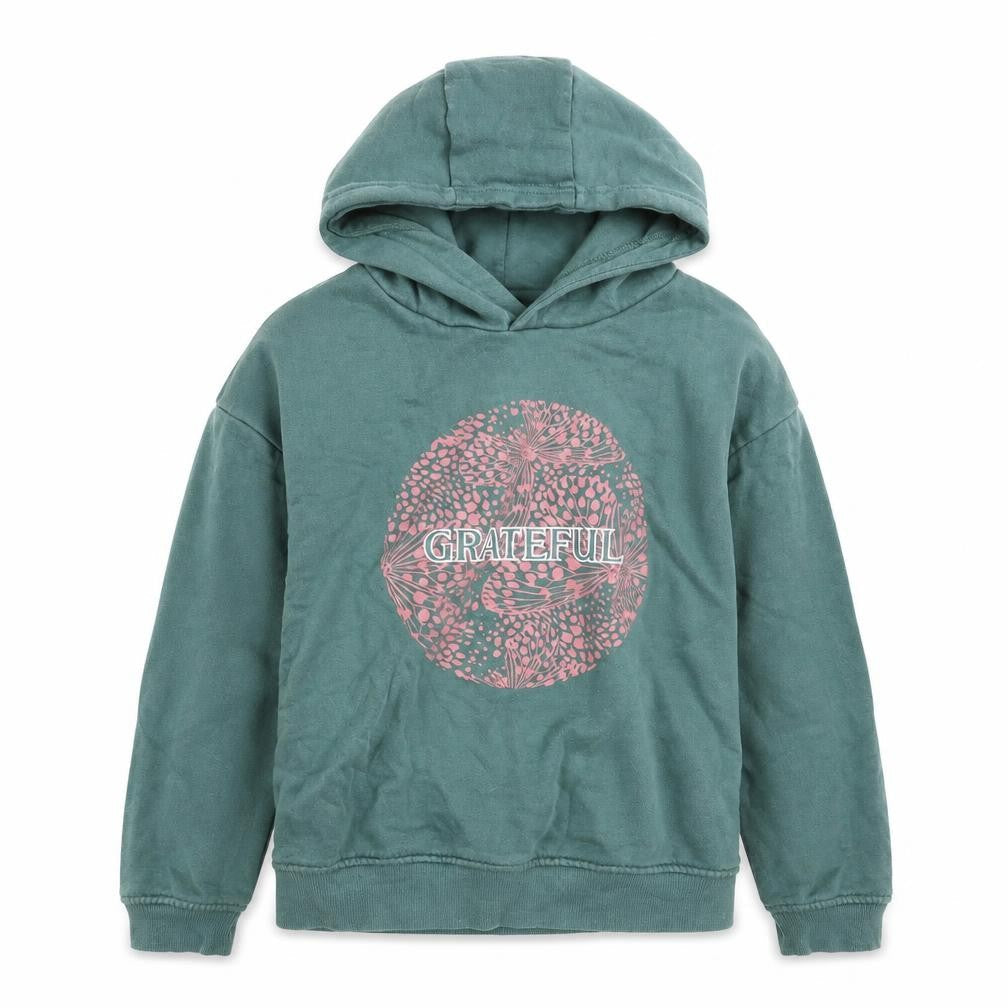Primark Girls Green  Cotton Pullover Hoodie Size 9-10 Years  Pullover - Grateful