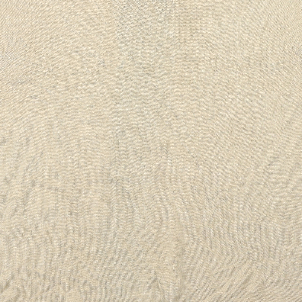 Riddella Womens Beige  Viscose Basic Blouse Size 16 Round Neck