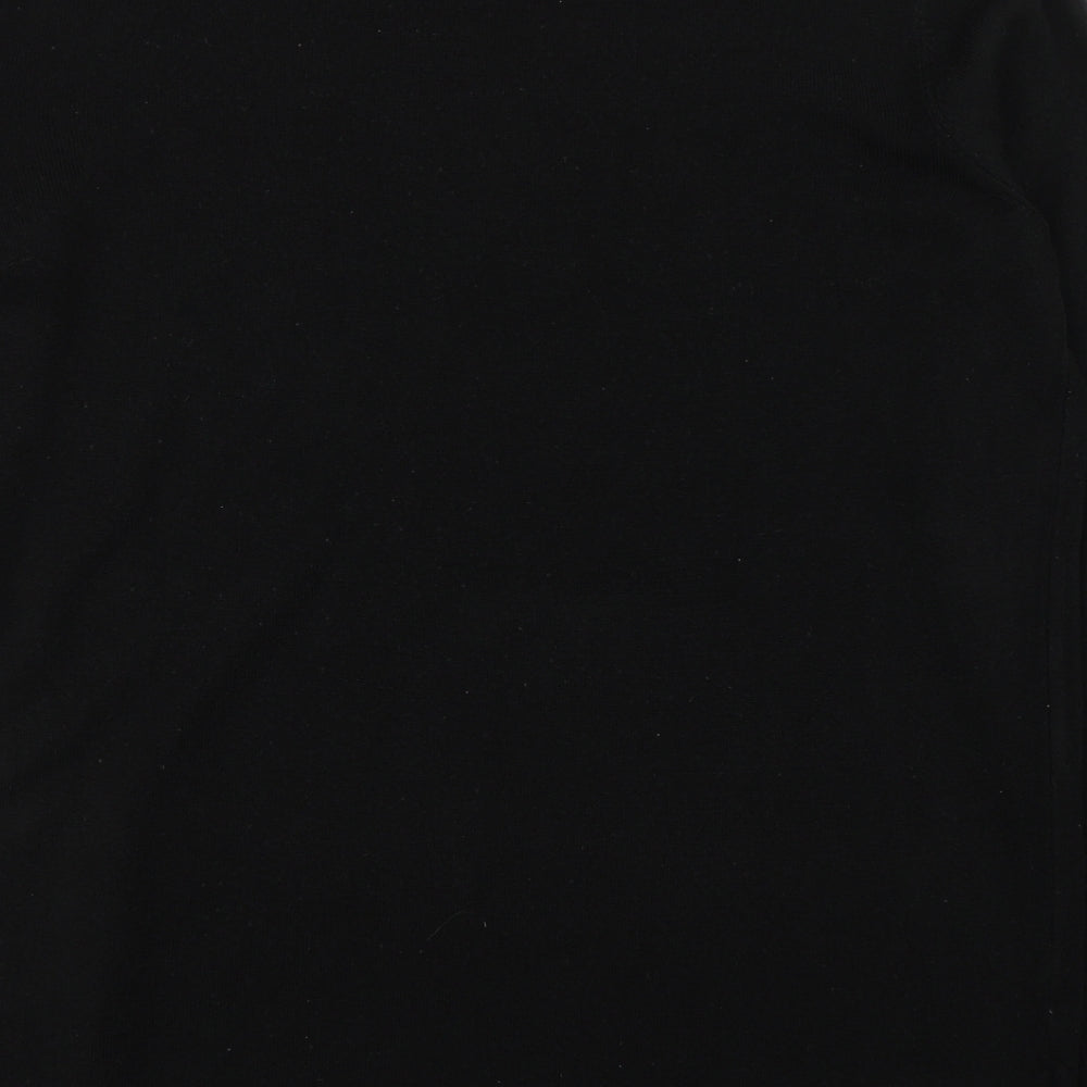 Primark Womens Black  Acrylic Basic T-Shirt Size 12 Round Neck