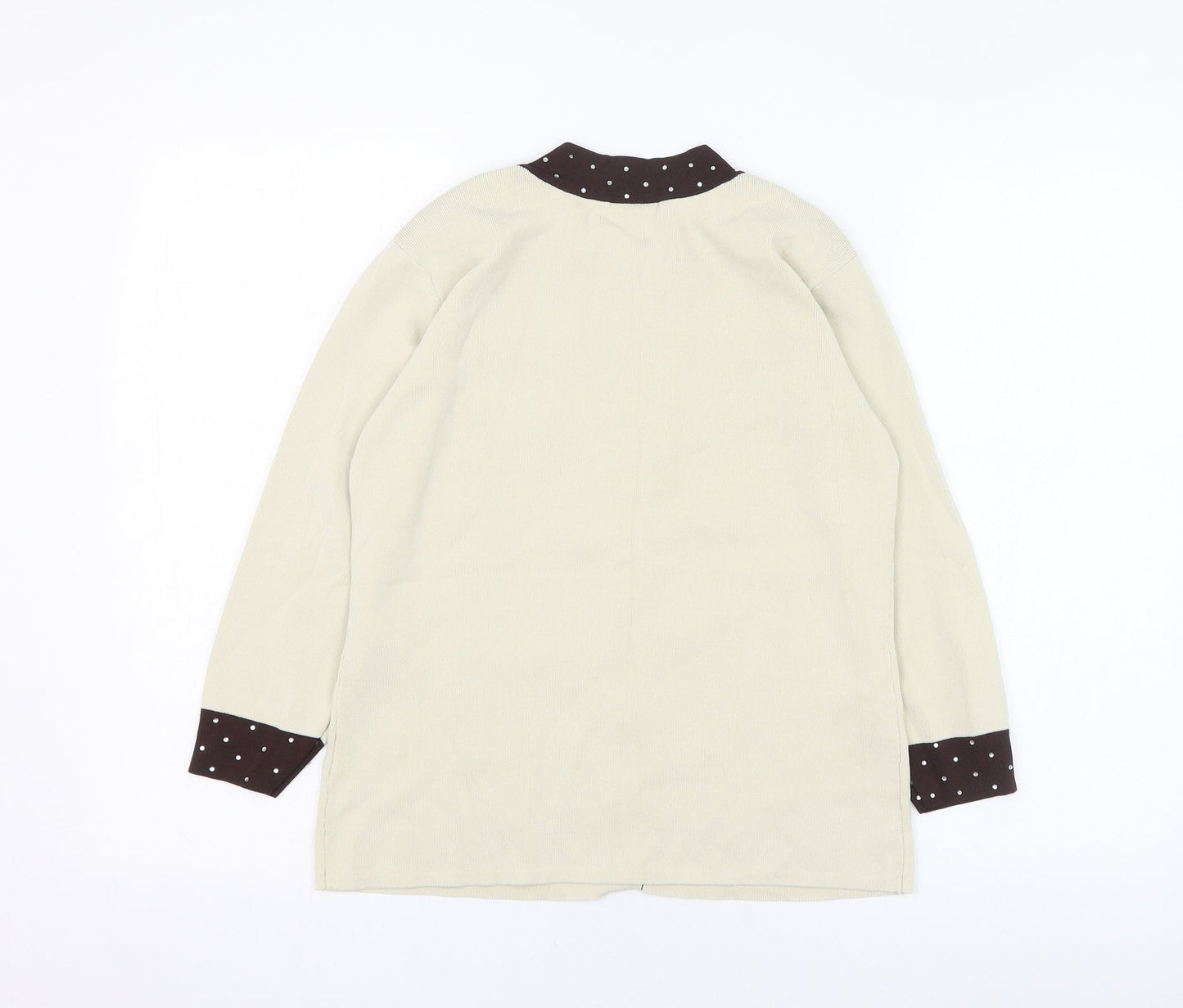 Roman Originals Womens Beige Round Neck  Viscose Pullover Jumper Size S
