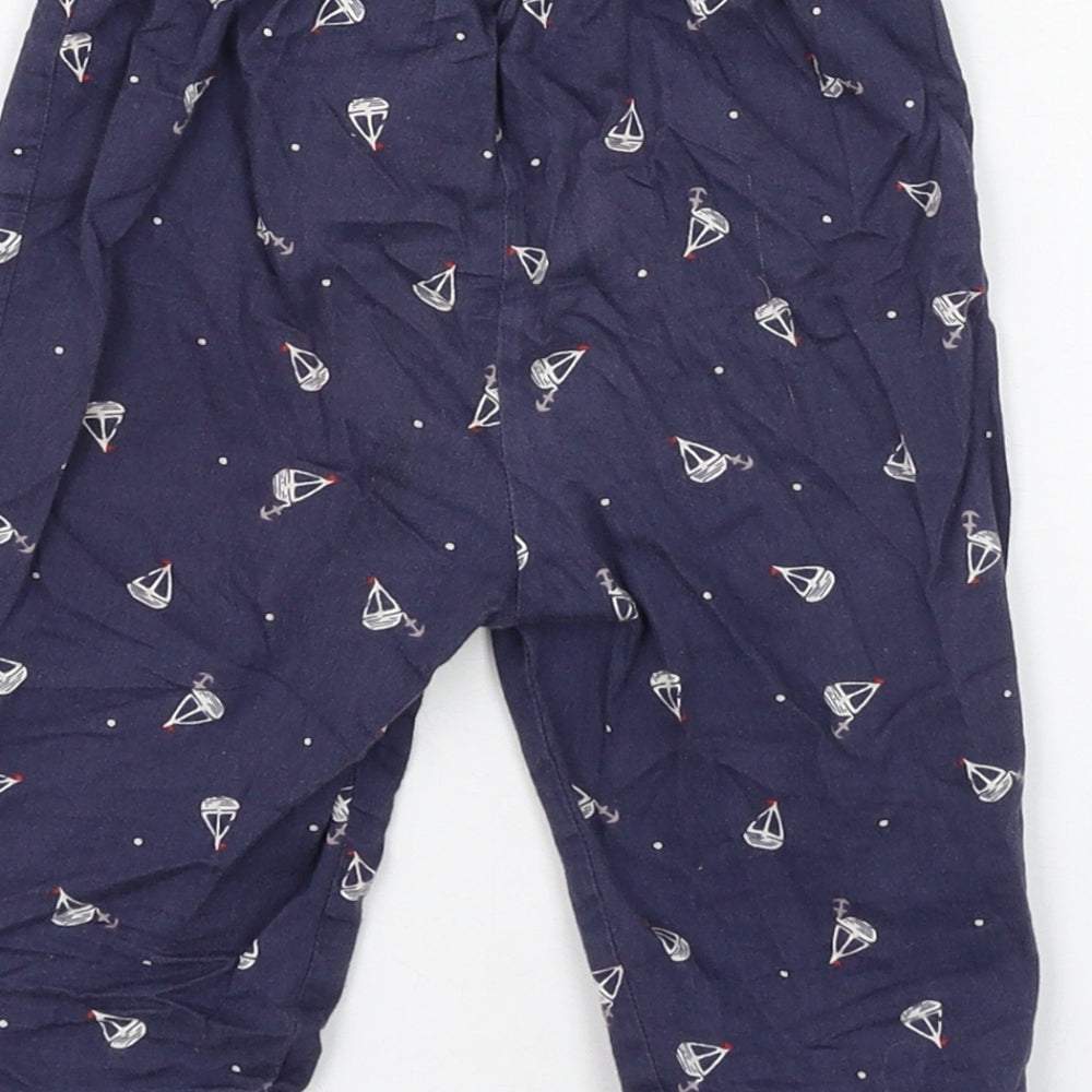 mamas & papas Boys Blue  Cotton Jogger Trousers Size 9-12 Months  Pullover - Boats