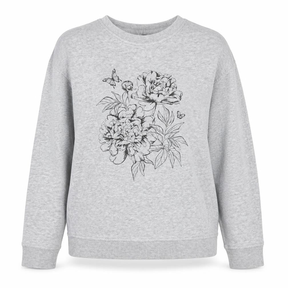 New Look Womens Grey  Cotton Pullover Sweatshirt Size 6  Pullover