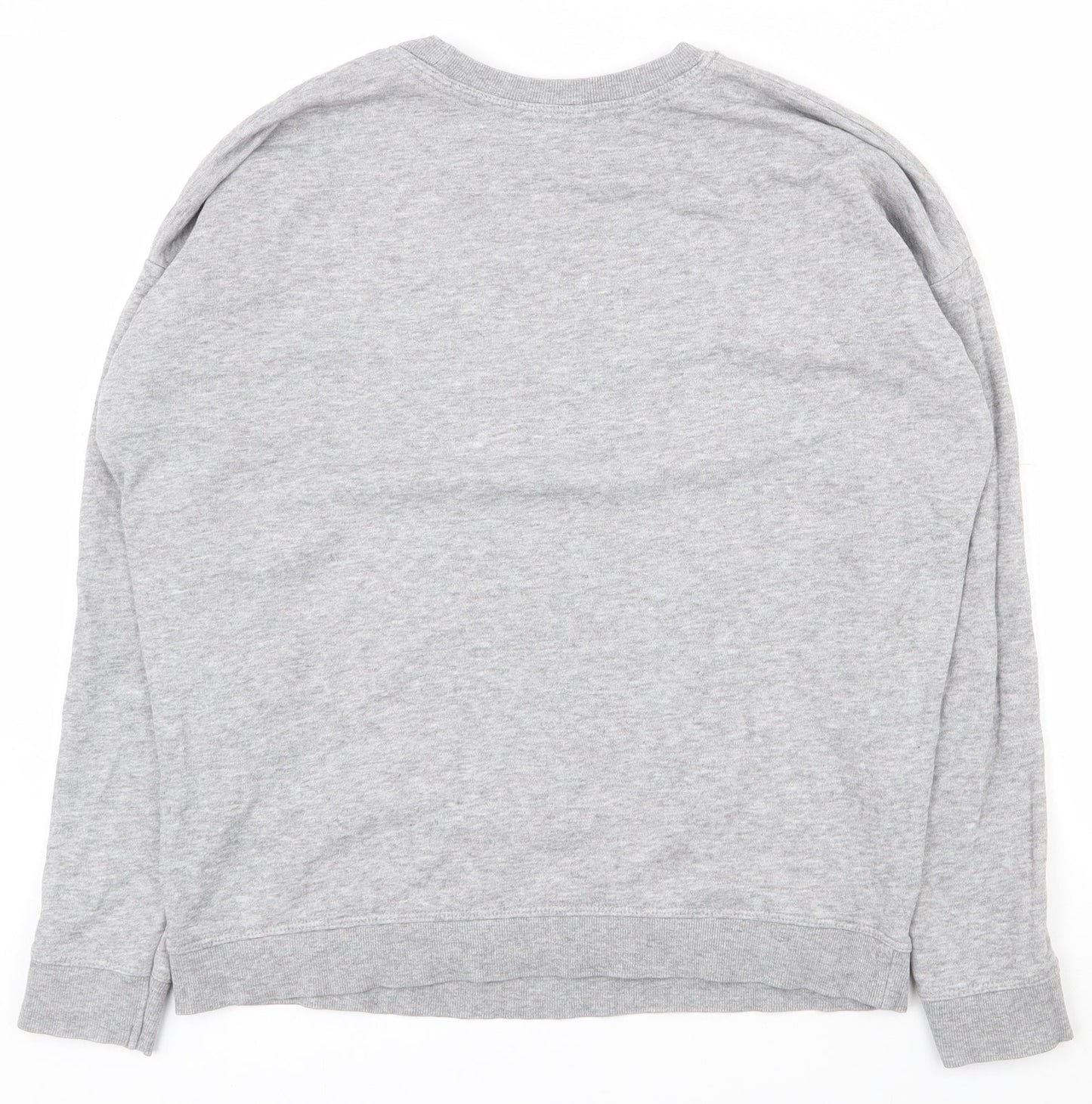 New Look Womens Grey  Cotton Pullover Sweatshirt Size 6  Pullover