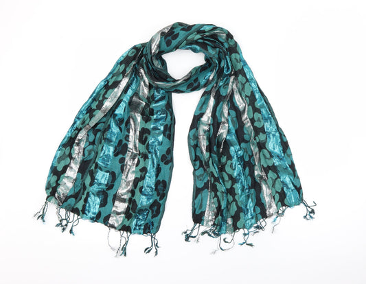 M&Co Womens Blue Geometric Viscose  Scarf