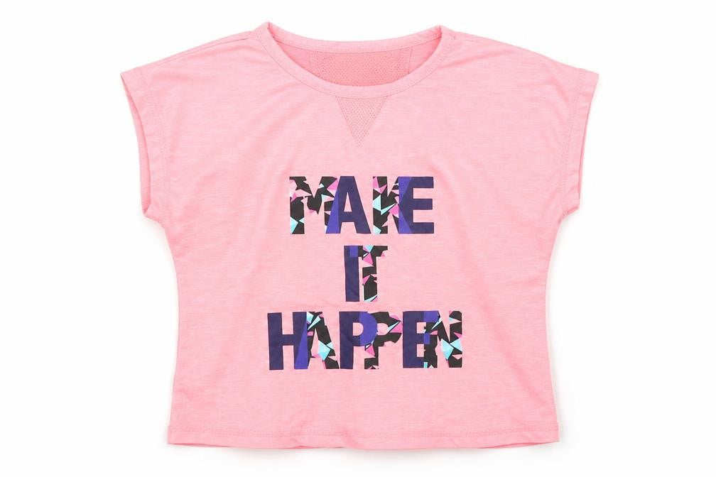 Dunnes  Girls Pink  Cotton Basic T-Shirt Size 5-6 Years Round Neck Pullover