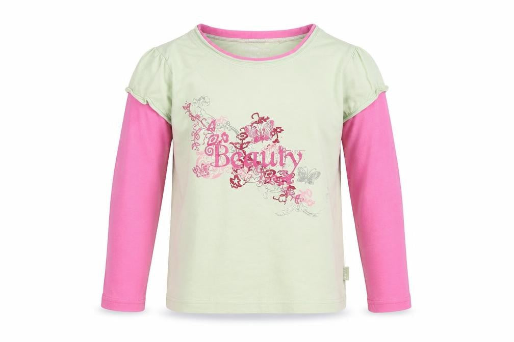 Pumpkin Patch Girls Multicoloured Geometric Cotton Basic T-Shirt Size 6 Years Round Neck Pullover