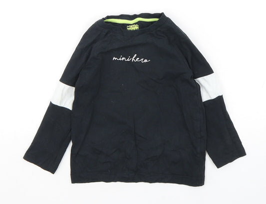 F&F Boys Multicoloured  Cotton Basic T-Shirt Size 18-24 Months Round Neck Pullover