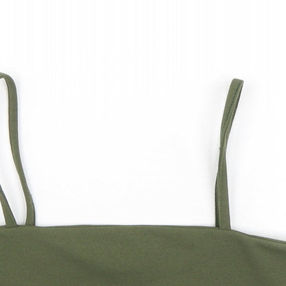 Parisian Womens Green  Polyester Cropped Tank Size 10 Off the Shoulder