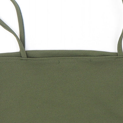 Parisian Womens Green  Polyester Cropped Tank Size 10 Off the Shoulder