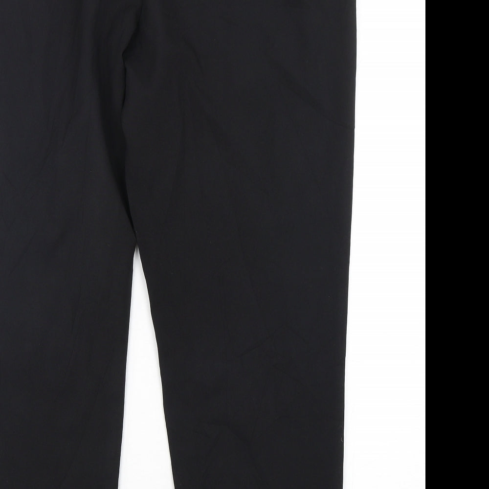 George Mens Black  Polyester Trousers  Size 18 L28 in Regular
