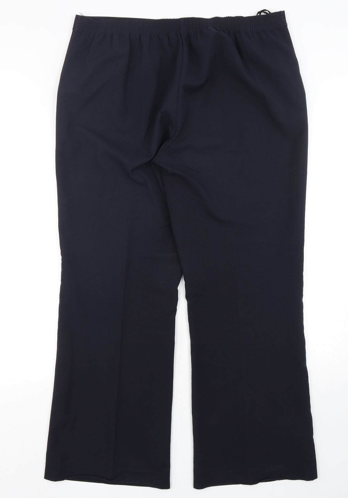 Papaya Womens Blue  Polyester Trousers  Size 14 L30 in Regular