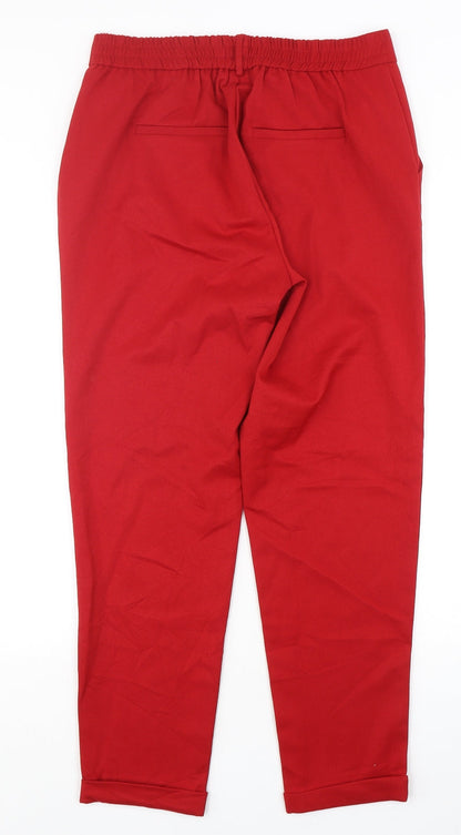 Vero Moda Mens Red  Polyester Trousers  Size M L28 in Regular