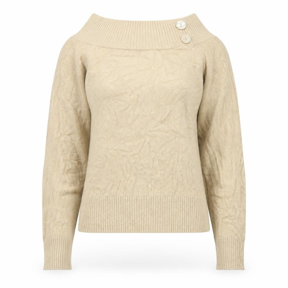 Debbie Morgan  Womens Beige High Neck  Polyester Pullover Jumper Size XL