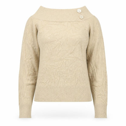 Debbie Morgan  Womens Beige High Neck  Polyester Pullover Jumper Size XL