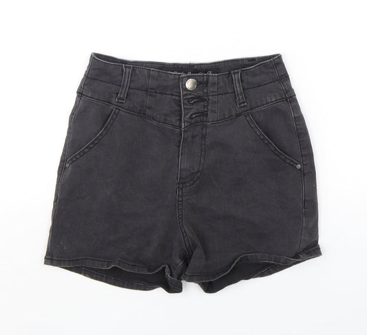 Denim Co Womens Black  Polyester Sailor Shorts Size 8 L3 in Regular Button