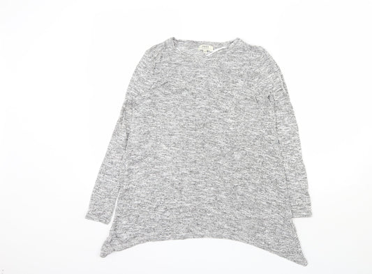 Papaya Womens Grey  Viscose Pullover Sweatshirt Size 14  Pullover