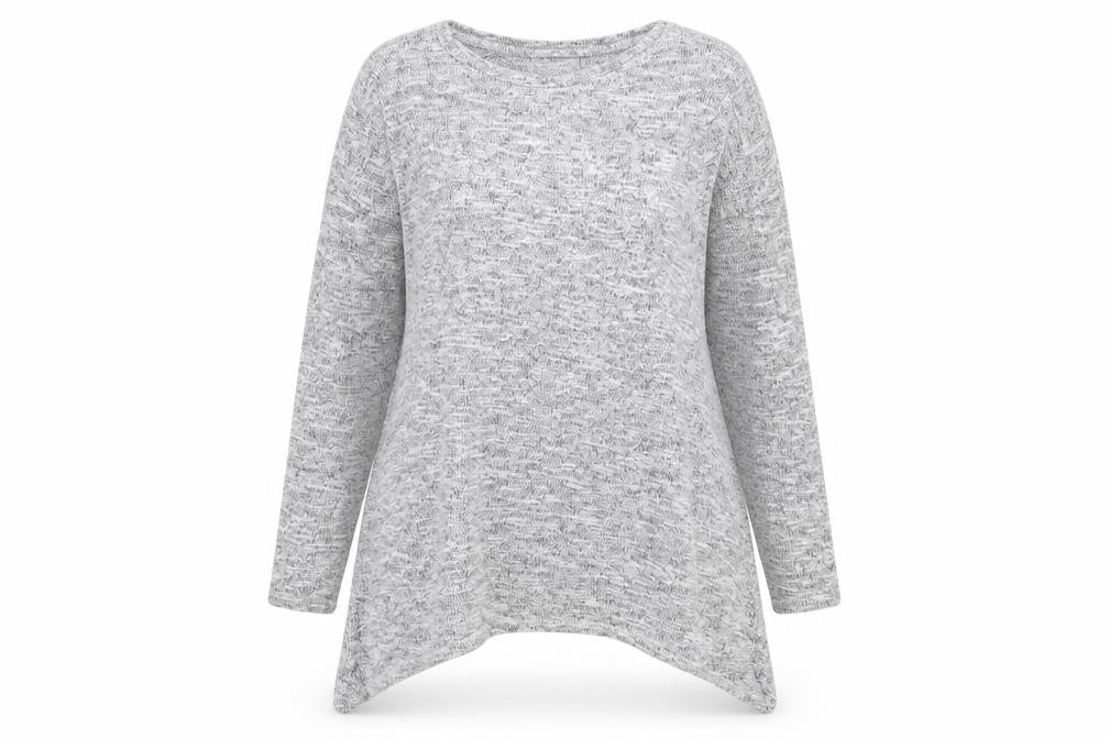 Papaya Womens Grey  Viscose Pullover Sweatshirt Size 14  Pullover