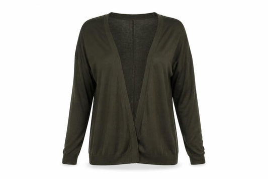 H&M  Womens Green V-Neck  Acrylic Cardigan Jumper Size S