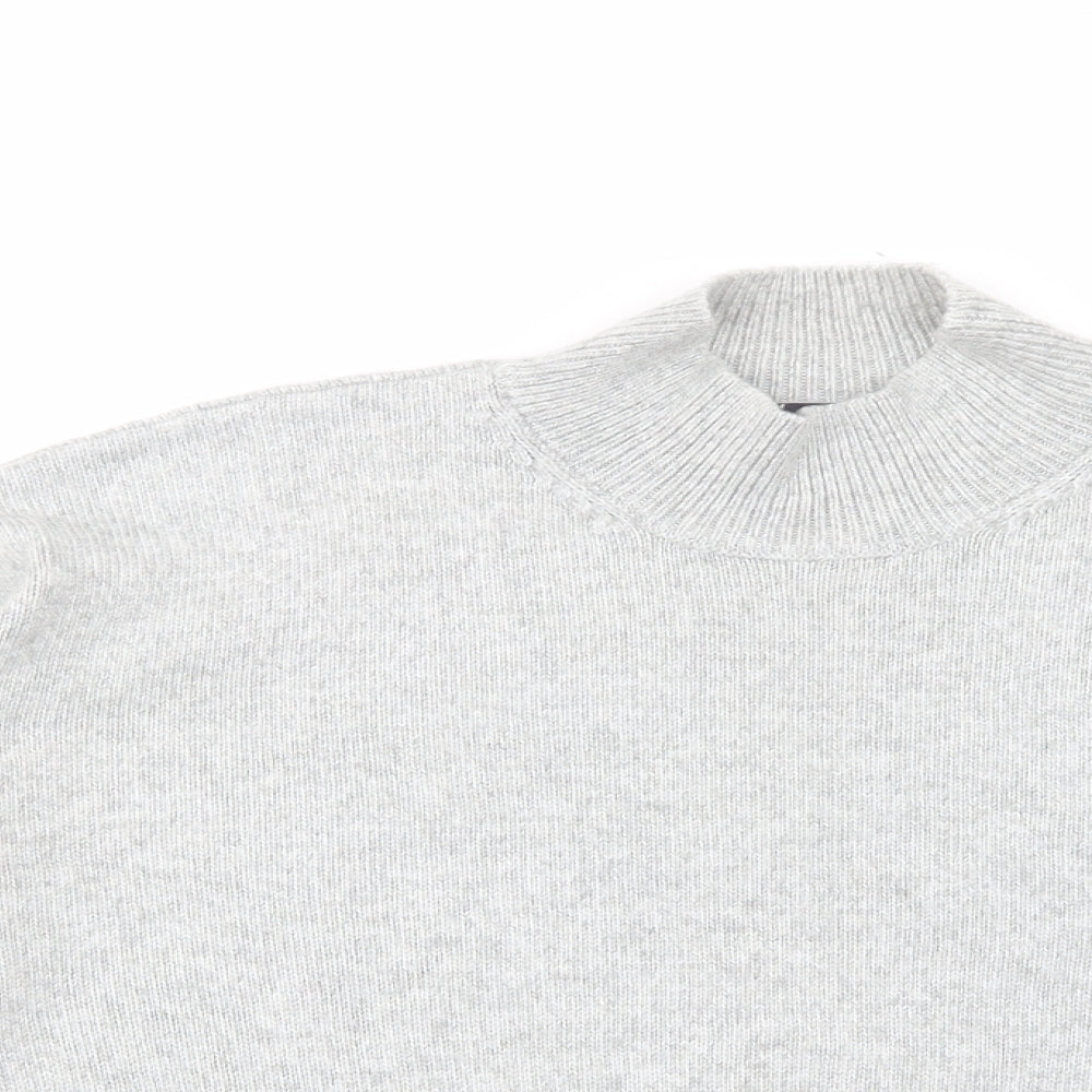 Marks and Spencer Womens Grey High Neck  Polyester Pullover Jumper Size L