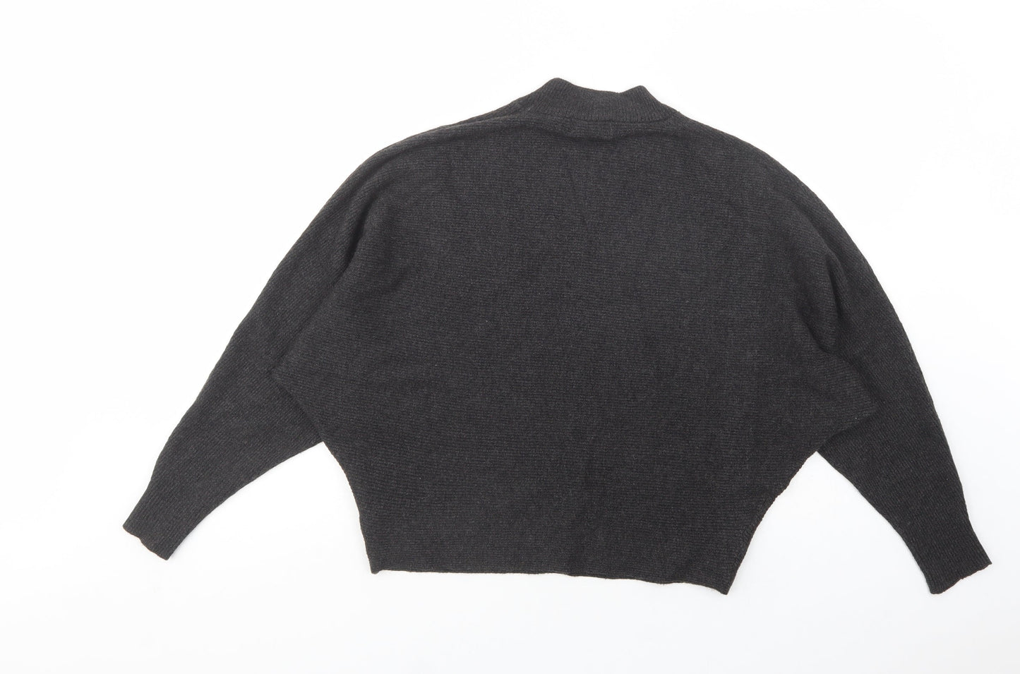 Apricot Womens Grey Mock Neck  Viscose Pullover Jumper Size 10