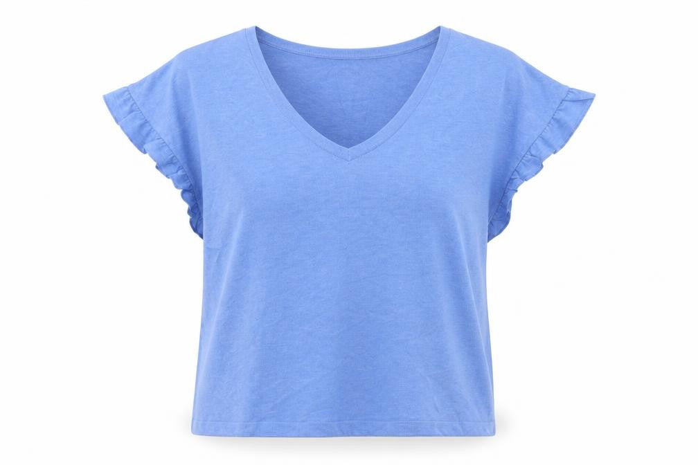 NEXT Womens Blue V-Neck  Acrylic Pullover Jumper Size M