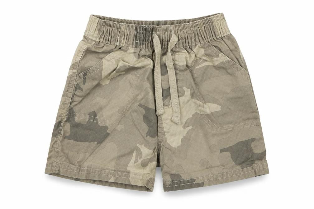 Cherokee Boys Green Camouflage Cotton Cargo Trousers Size 9-12 Months  Drawstring - Shors