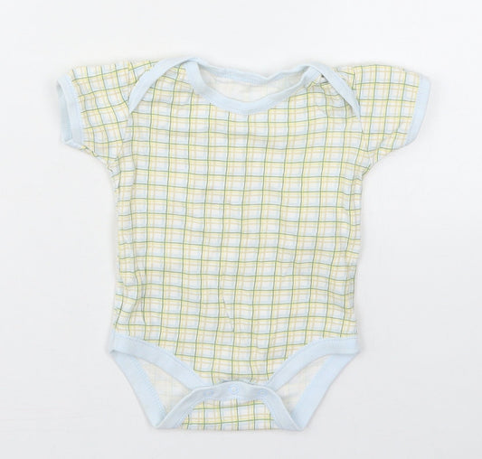 Early Days Baby Yellow Check Cotton Babygrow One-Piece Size 6-9 Months  Button