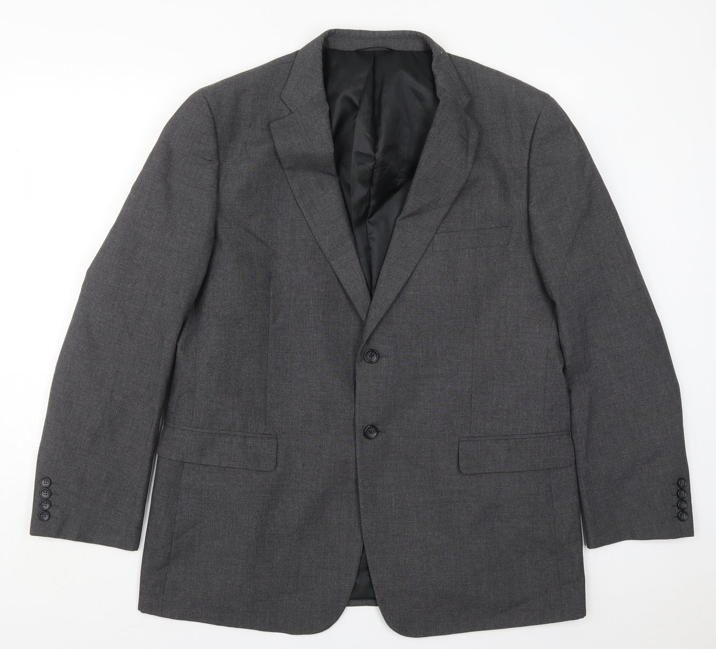 Marks and Spencer Mens Grey  Polyester Jacket Suit Jacket Size 46