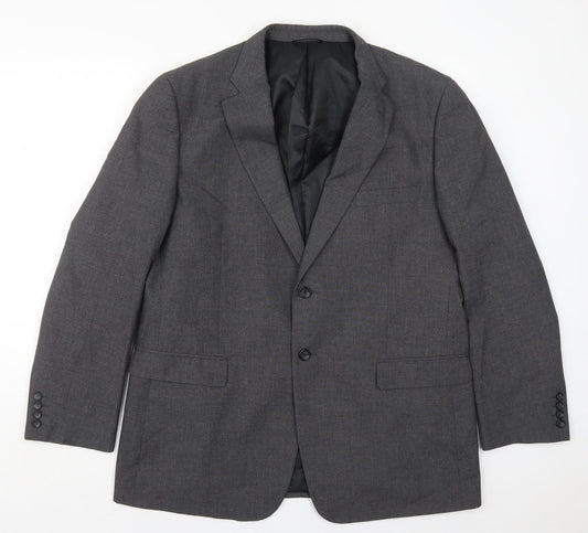 Marks and Spencer Mens Grey  Polyester Jacket Suit Jacket Size 46