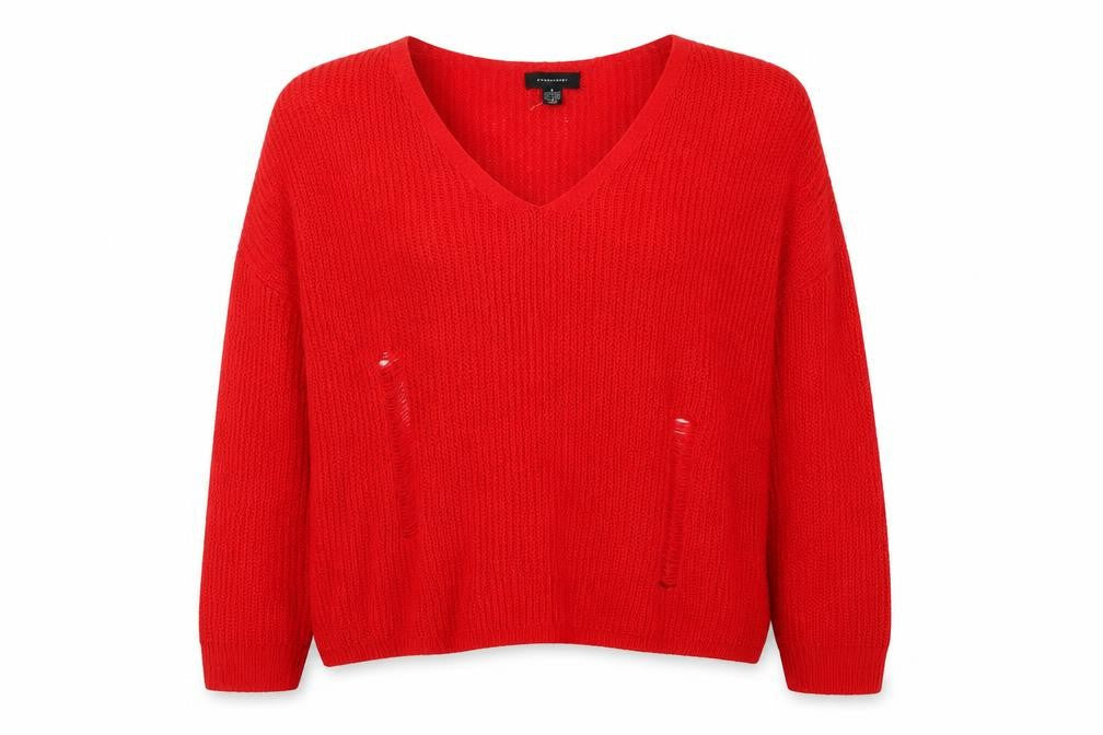 Atmosphere Womens Red Round Neck  Acrylic Pullover Jumper Size 10
