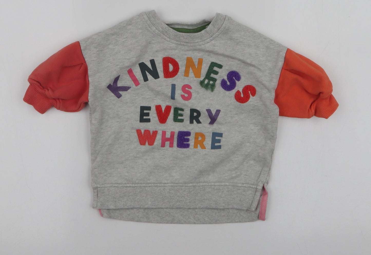 NEXT Girls Multicoloured  Cotton Pullover Jumper Size 6-9 Months  Pullover - Kindness is everywhere