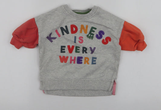 NEXT Girls Multicoloured  Cotton Pullover Jumper Size 6-9 Months  Pullover - Kindness is everywhere