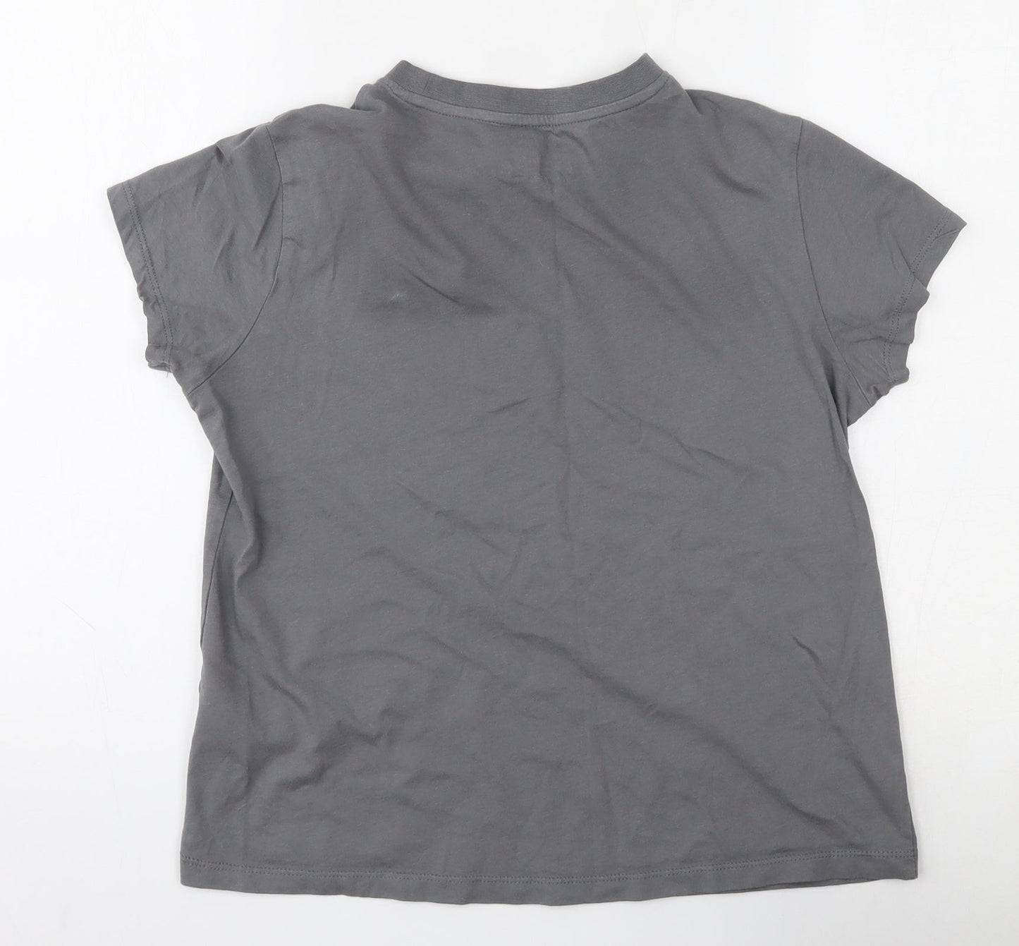 Primark Womens Grey  100% Cotton Jersey T-Shirt Size S Round Neck - Believe in yourself