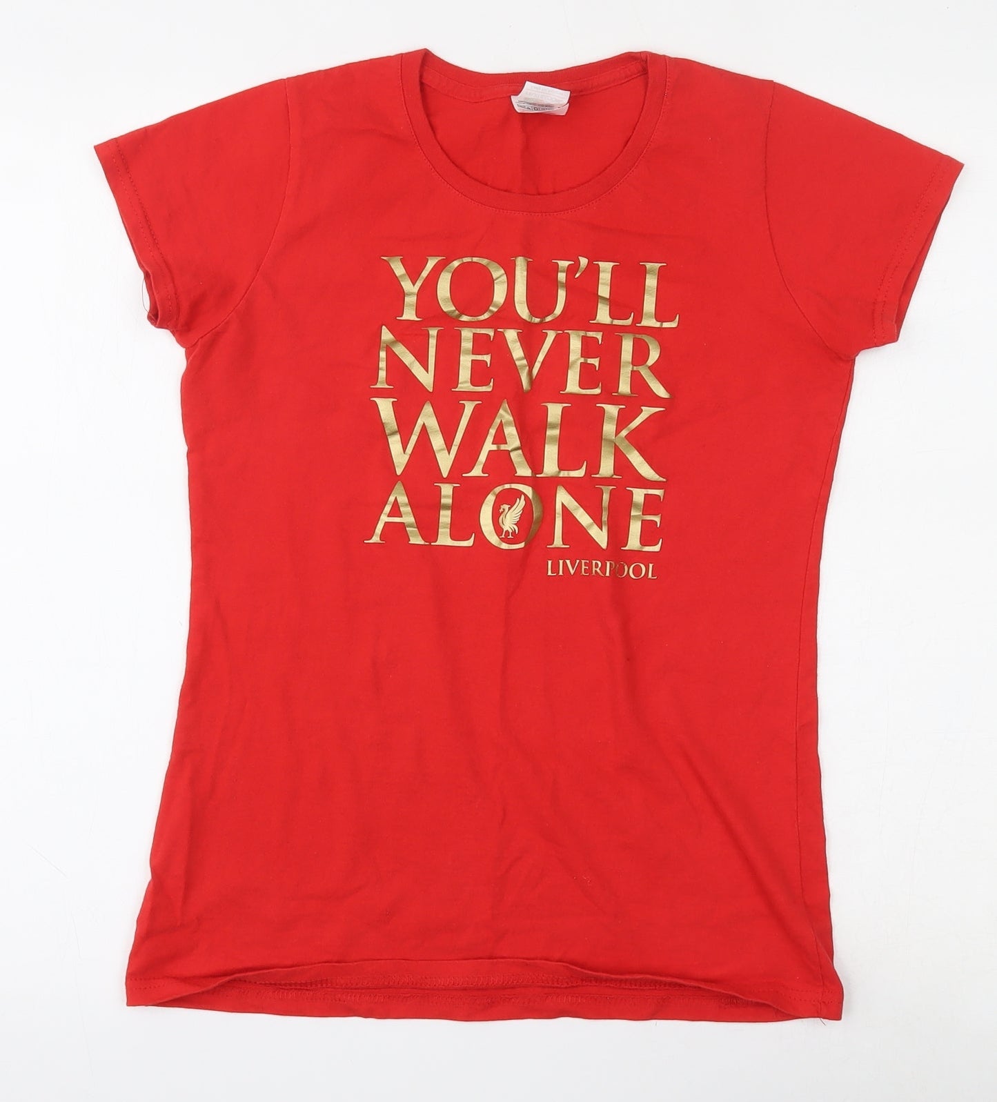 Fruit of the Loom Mens Red  Cotton  T-Shirt Size S Round Neck  - Liverpool football club