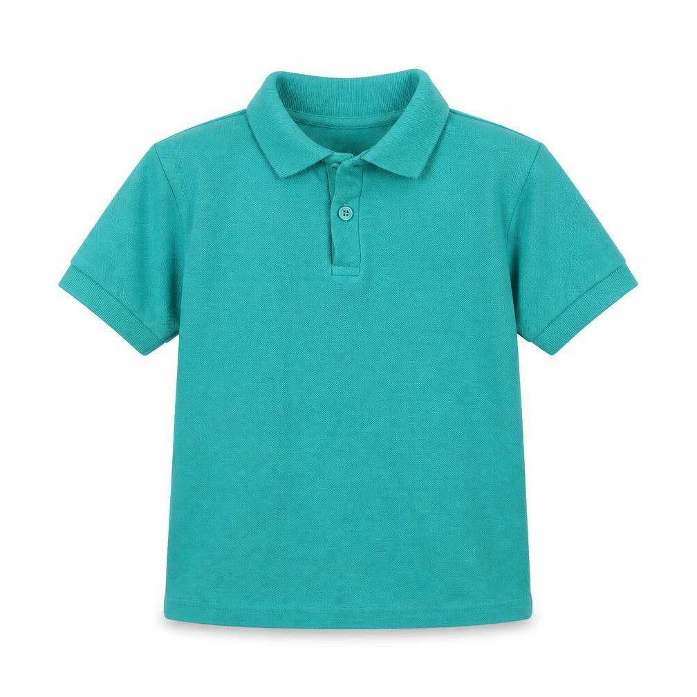 Russell Athletic Boys Green  Polyester Basic Polo Size 5-6 Years Collared Pullover